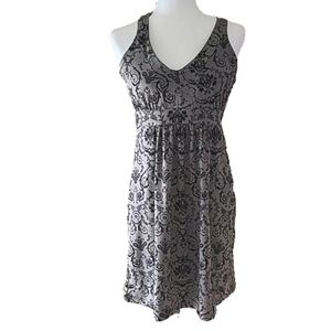 Tehama V-Neck Baroque Print Halter Dress Size Small EUC